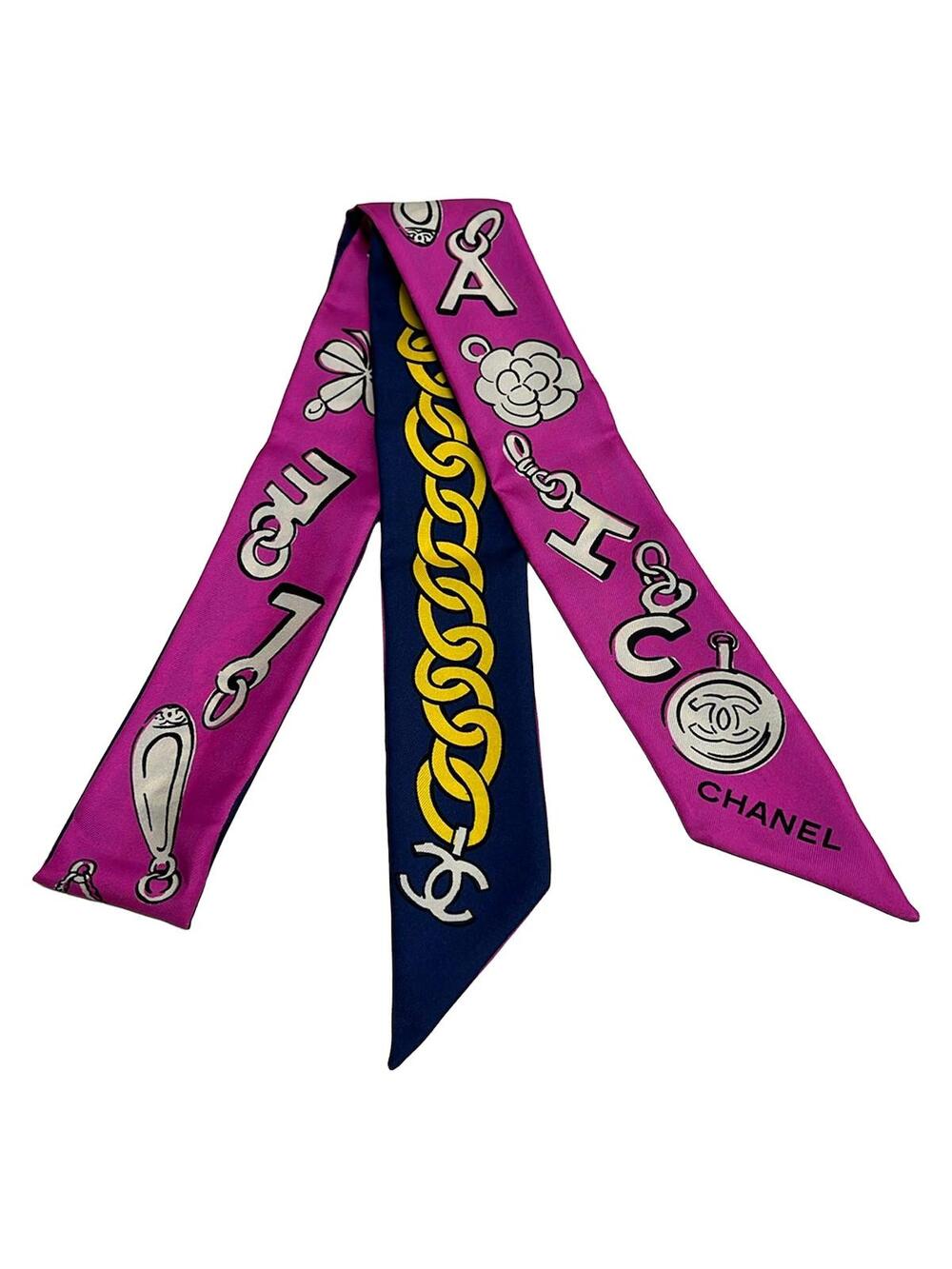 Chanel Purple Multi Scarf #369170C60B